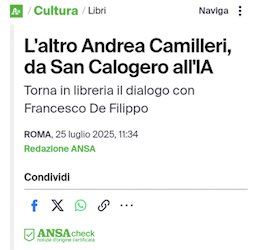 L’altro Andrea Camilleri, da San Calogero all’IA. La recensione dell’Ansa