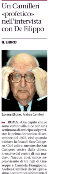 “Camilleri profetico”: La recensione su “Giornale di Brescia”